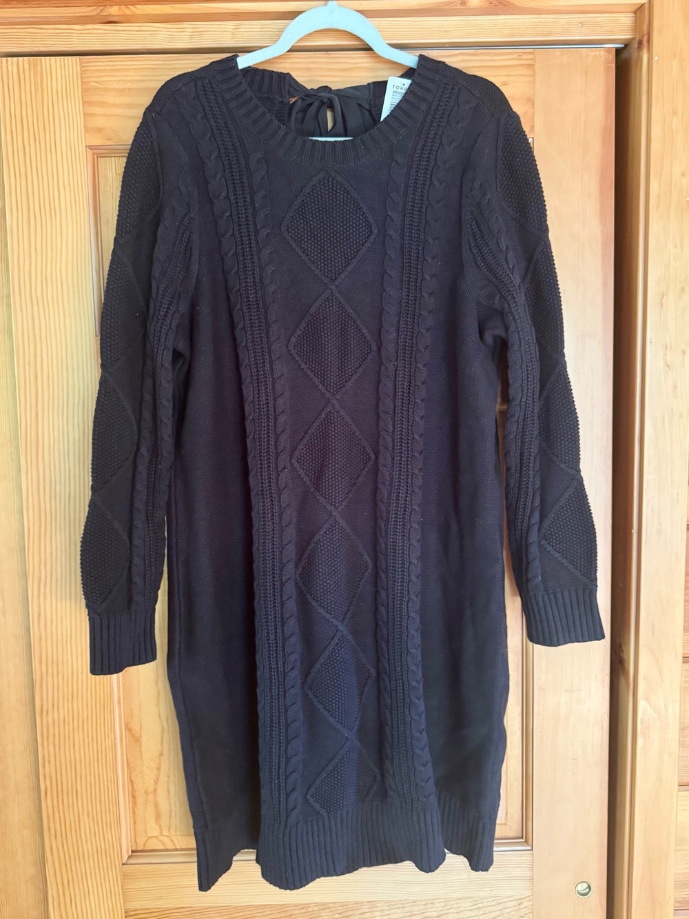 torrid Black Cable-Knit Sweater Dress